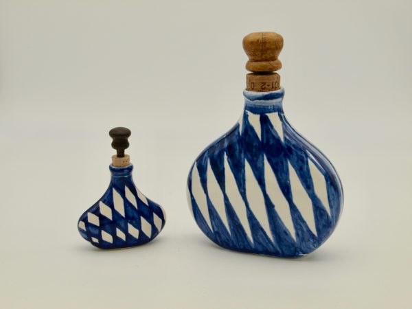 Schnupftabakdosen Rauten weiss-blau