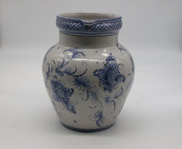 Vase (Krug) mit großem blauen Blütenmuster – Bild 2