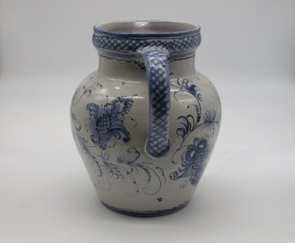 Vase (Krug) mit großem blauen Blütenmuster – Bild 3