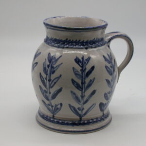 Vase mit groben blauem Lorbeermuster