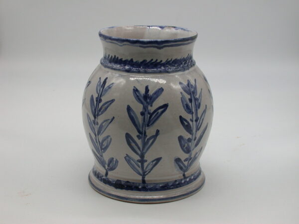 Vase mit groben blauem Lorbeermuster – Bild 2