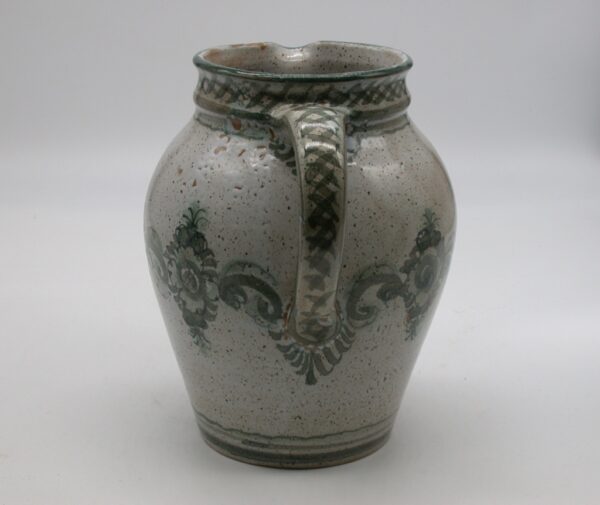 Vase (Krug) mit grünem Muster auf gesprenkeltem Hintergrund – Bild 3