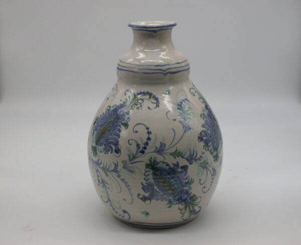 Vase blau mit großem Blumenmuster nach Franz Keck – Bild 2
