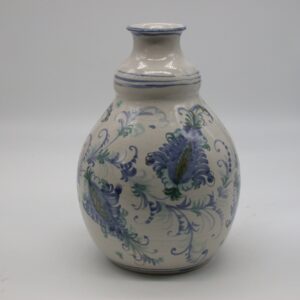 Vase blau mit großem Blumenmuster nach Franz Keck