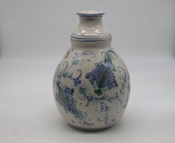 Vase blau mit großem Blumenmuster nach Franz Keck