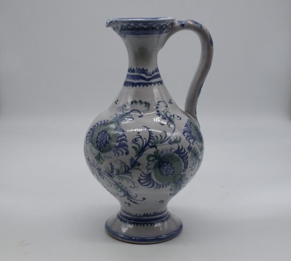 Krug mit dünnen Hals, großes Blumen-Muster