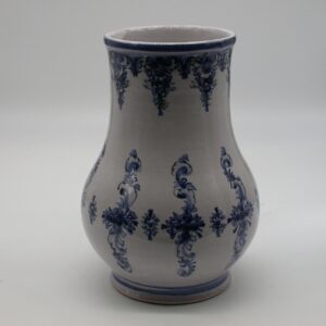 Vase blau mit breitem Hals