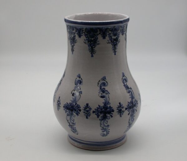 Vase blau mit breitem Hals