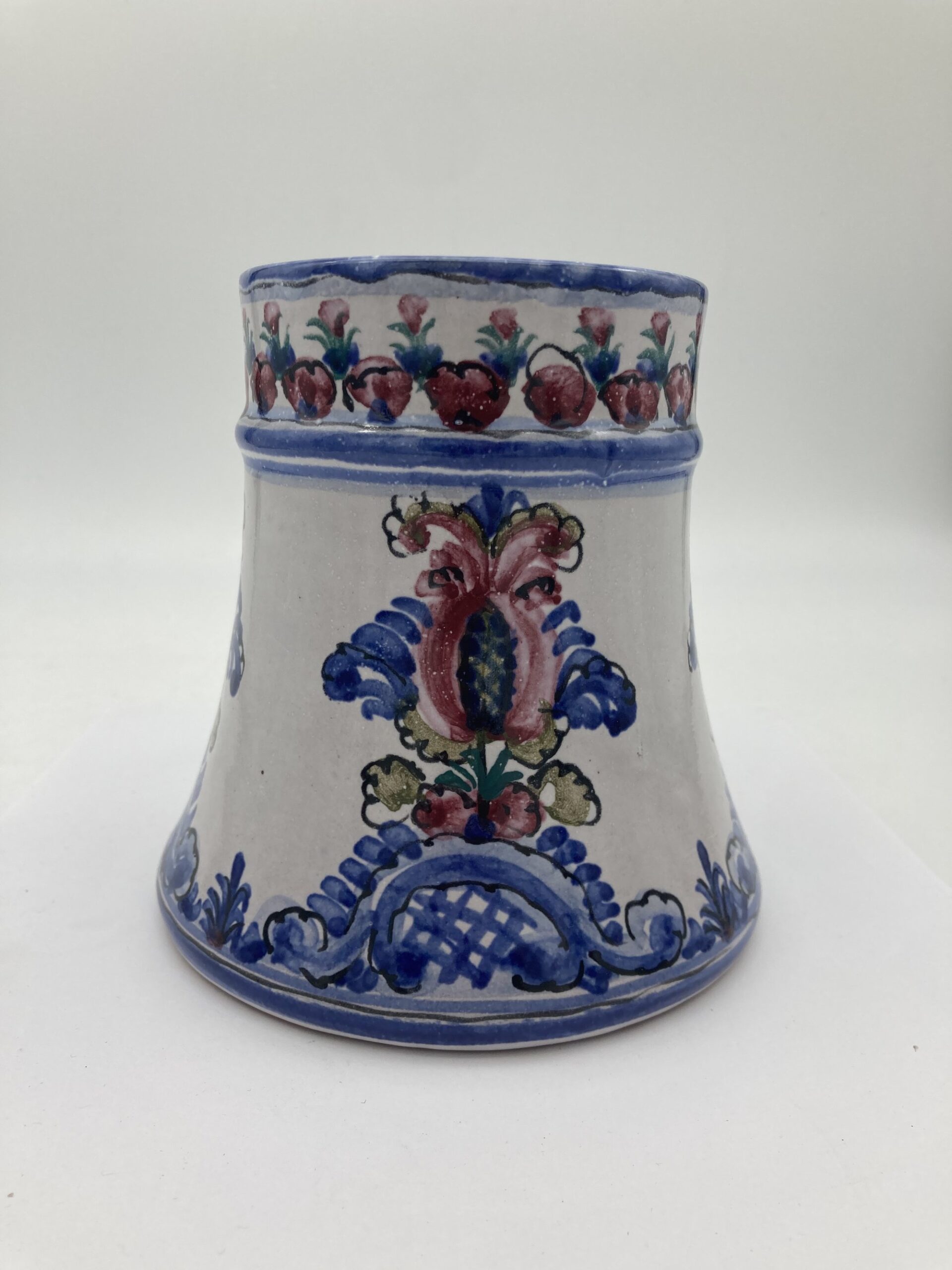 Bierkrug Florales Dekor Blau