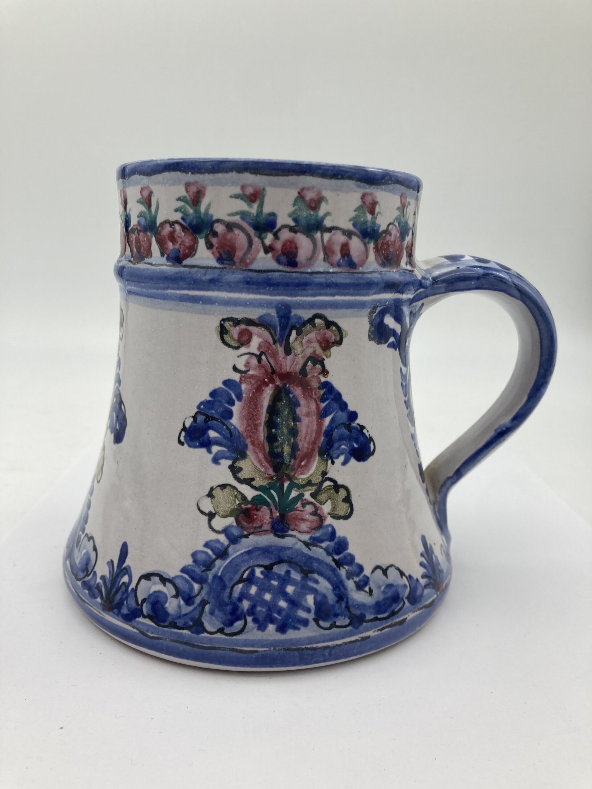 Bierkrug Florales Dekor Blau – Bild 2