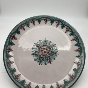 Großer Essteller Preiselbeermuster grün