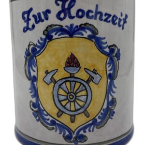 Hochzeitskrug Blau-Gelb