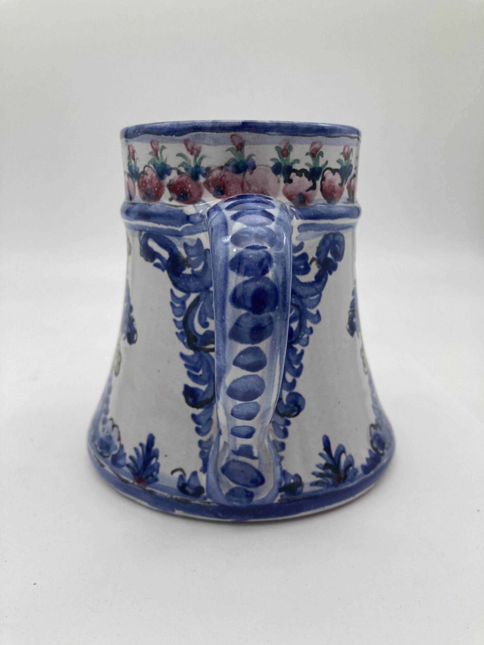 Bierkrug Florales Dekor Blau – Bild 3