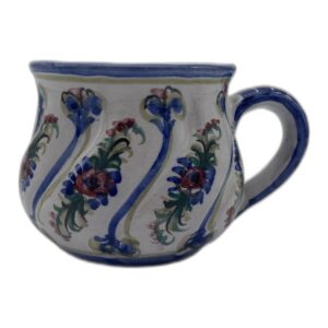 Tasse Blumenornament Blau